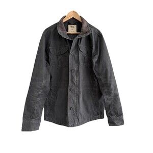 Vans Large Gray Corduroy Collar Jacket - Skate Streetwear Canvas